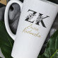 Inicjały imię nazwisko floral - kubek personalizowany