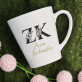 Inicjały imię nazwisko floral - kubek personalizowany