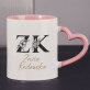 Inicjały imię nazwisko floral - kubek personalizowany