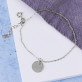 Inicjały - Miłosny - srebrna bransoletka z kółkiem