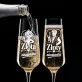 Dwa Kieliszki Do Szampana Na 50 Rocznicę Ślubu Prezent Dla Pary: Złota Para Dwa Kieliszki Do Szampana Na 50 Rocznicę Ślubu Prezent Dla Pary: Złota Para