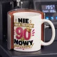 Kubek Z Nadrukiem Na 90 Urodziny Prezent Dla Kobiety: 90 Nowy Poziom Kubek Z Nadrukiem Na 90 Urodziny Prezent Dla Kobiety: 90 Nowy Poziom