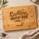 Deska Do Krojenia z Grawerem Dla Fryzjera Prezent Dla Mężczyzny: Czarodziej Nożyczek