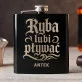Piersiówka Z Grawerem Dla Wędkarza Prezent Dla Mężczyzny: Ryba Lubi Pływać Piersiówka Z Grawerem Dla Wędkarza Prezent Dla Mężczyzny: Ryba Lubi Pływać