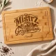 Deska Do Krojenia z Grawerem Dla Grzybiarza Prezent Dla Mężczyzny: Mistrz Grzybobrania
