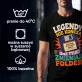 Koszulka Męska Na Zakończenie Pracy Prezent Dla Mężczyzny: Legendy Nie Kończą