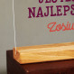 Jesteś najlepsza - Wydruk na szkle akrylowym z podstawką