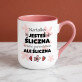 Jesteś śliczna - Kubek ceramiczny z kolorowym rantem