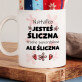 Jesteś śliczna - Zimowe skarpetki w kubku