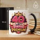 Kubek Z Nadrukiem Dla 40 Latki Prezent Na 40 Urodziny Dla Kobiety: Status Premium Kubek Z Nadrukiem Dla 40 Latki Prezent Na 40 Urodziny Dla Kobiety: Status Premium