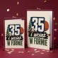 Kartka z Życzeniami Na 35 Urodziny Dla 35 Latki Mężczyzny: Męska Typografia Vintage