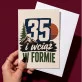 Kartka z Życzeniami Na 35 Urodziny Dla 35 Latki Mężczyzny: Męska Typografia Vintage