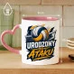 Kubek Z Nadrukiem Dla Siatkarza Prezent Dla Mężczyzny: Urodzony Do Ataku Kubek Z Nadrukiem Dla Siatkarza Prezent Dla Mężczyzny: Urodzony Do Ataku