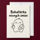 Kartka z Życzeniami Na Narodziny Dziecka Dla Kobiety: Nocna Bohaterka Kartka z Życzeniami Na Narodziny Dziecka Dla Kobiety: Nocna Bohaterka