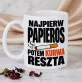 Zestaw Prezenowy Z Kubkiem Dla Palacza: Najpierw Papieros Zestaw Prezenowy Z Kubkiem Dla Palacza: Najpierw Papieros