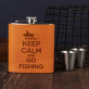 Keep calm and go fishing - Piersiówka w skórzanej oprawie