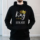 King - Bluza męska czarna z kapturem