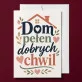 Kartka z Życzeniami Na Parapetówkę Dla Kobiety: Domowa Oaza Kartka z Życzeniami Na Parapetówkę Dla Kobiety: Domowa Oaza