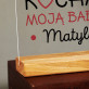 Kocham babcię - Wydruk na szkle akrylowym z podstawką