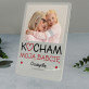 Kocham babcię - Wydruk na szkle akrylowym z podstawką