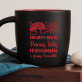 Kochamy naszą przedszkolankę - Czarny kubek ceramiczny