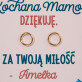 Kochana mamo dziękuję - Pozłacane kolczyki kółka