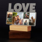 Kolaż love - Wydruk na szkle akrylowym love z podświetleniem