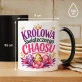 Kubek Z Nadrukiem Na Wielkanoc Prezent Dla Kobiety: Królowa Świątecznego Chaosu Kubek Z Nadrukiem Na Wielkanoc Prezent Dla Kobiety: Królowa Świątecznego Chaosu