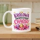 Kubek Z Nadrukiem Na Wielkanoc Prezent Dla Kobiety: Królowa Świątecznego Chaosu Kubek Z Nadrukiem Na Wielkanoc Prezent Dla Kobiety: Królowa Świątecznego Chaosu