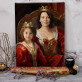 królowa mama z córką - Królewski portret