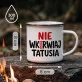 Kubek Emaliowany Dla Taty Prezent Na Dzień Ojca Dla Mężczyzny: Ostrzeżenie Od Tatusia Kubek Emaliowany Dla Taty Prezent Na Dzień Ojca Dla Mężczyzny: Ostrzeżenie Od Tatusia