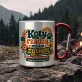 Kubek Metalowy z Karabińczykiem Dla Kociary Prezent Dla Kobiety: Kocia Retro Radość