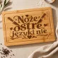 Deska Do Krojenia Na Złote Gody Prezent Dla Pary: Ostre Noże Łagodne Słowa Deska Do Krojenia Na Złote Gody Prezent Dla Pary: Ostre Noże Łagodne Słowa