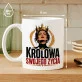 Kubek Z Nadrukiem Na Święta Prezent Dla Kobiety: Królowa Życia Kubek Z Nadrukiem Na Święta Prezent Dla Kobiety: Królowa Życia
