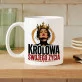 Kubek Z Nadrukiem Na Święta Prezent Dla Kobiety: Królowa Życia Kubek Z Nadrukiem Na Święta Prezent Dla Kobiety: Królowa Życia