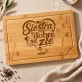 Deska Do Krojenia z Grawerem Dla Siostry Prezent Dla Kobiety: Siostra Na Dobre I Na Złe