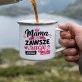 Kubek Emaliowany Dla Mamy Prezent Na Dzień Mamy Dla Kobiety: Królowa Domu Kubek Emaliowany Dla Mamy Prezent Na Dzień Mamy Dla Kobiety: Królowa Domu