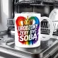 Kubek Z Nadrukiem Dla Geja Prezent Dla Mężczyzny: Urodzony Żeby Być Sobą Kubek Z Nadrukiem Dla Geja Prezent Dla Mężczyzny: Urodzony Żeby Być Sobą