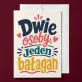 Kartka z Życzeniami Dla Dwojga Dla Pary: Typograficzna Para Kartka z Życzeniami Dla Dwojga Dla Pary: Typograficzna Para