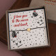 Love you to the moon - Bransoletka na sznurku z pozłacanym sercem