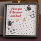 Love you to the moon - Pozłacane kolczyki gwiazdki