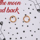 Love you to the moon - Pozłacane kolczyki kółka