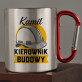 Łowca grzybów - Kubek metalowy z karabińczykiem