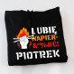 Lubię napier - Bluza męska czarna z kapturem