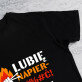 Lubię napier&*%#ć - Czarna koszulka męska