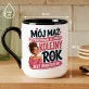 Kubek Z Nadrukiem Na Rocznicę Ślubu Prezent Na Walentynki Dla Kobiety: Mój Mąż Bohater Kubek Z Nadrukiem Na Rocznicę Ślubu Prezent Na Walentynki Dla Kobiety: Mój Mąż Bohater