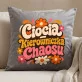 Poduszka Dekoracyjna Dla Cioci Prezent Dla Kobiety: Ciocia - Kierowniczka Chaosu Poduszka Dekoracyjna Dla Cioci Prezent Dla Kobiety: Ciocia - Kierowniczka Chaosu