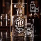 Zestaw Do Wódki z Grawerem Na 50 Urodziny Prezent: 50 Lat Klasy (Ornamenty)