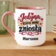 Kubek Personalizowany Na Rocznicę Ślubu Prezent Na Walentynki Dla Kobiety: Jedyna, Która Mnie Kubek Personalizowany Na Rocznicę Ślubu Prezent Na Walentynki Dla Kobiety: Jedyna, Która Mnie