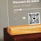 Miłosna Piosenka spotify z kodem QR - Wydruk na szkle akrylowym z podstawką